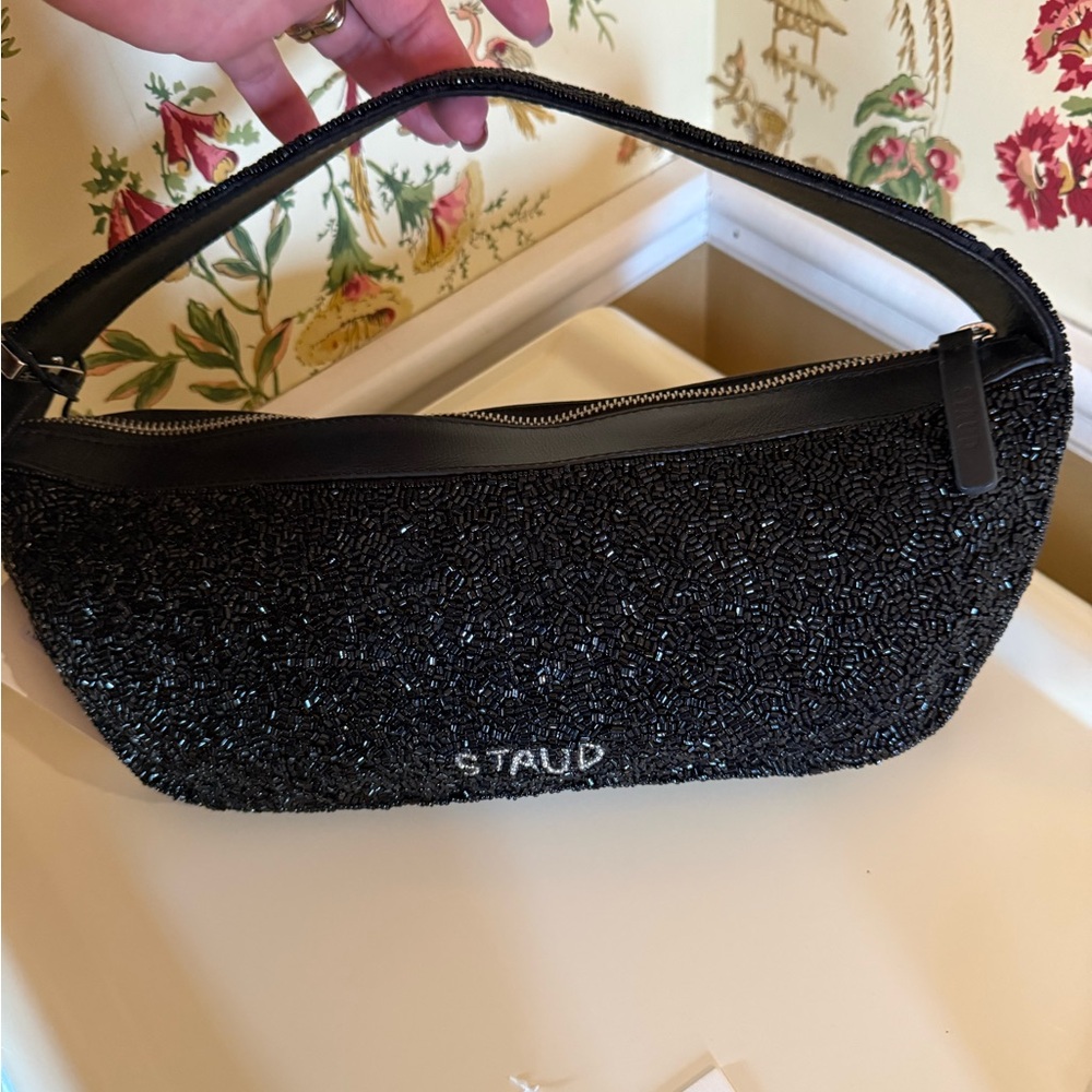 STAUD Black Demy Beaded Loop Wristlet - Picture 8 of 12